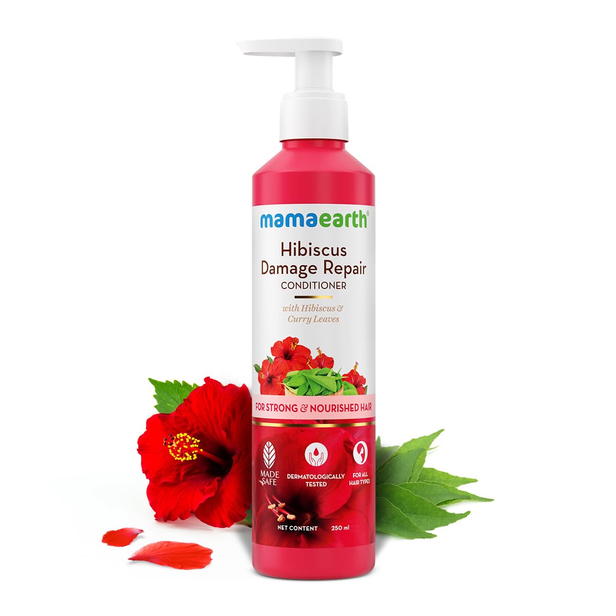 Mamaearth Hibiscus Damage Repair Hair Kit Shampoo 250ml + Conditioner 250ml + Oil 150ml