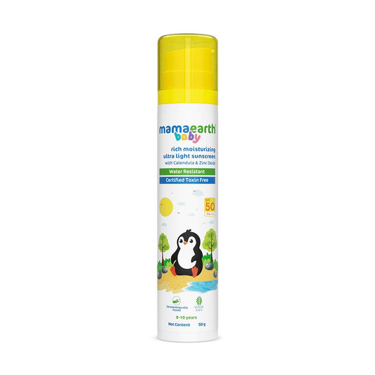 Mamaearth Baby Rich Moisturizing Ultra Light Sunscreen - 50g