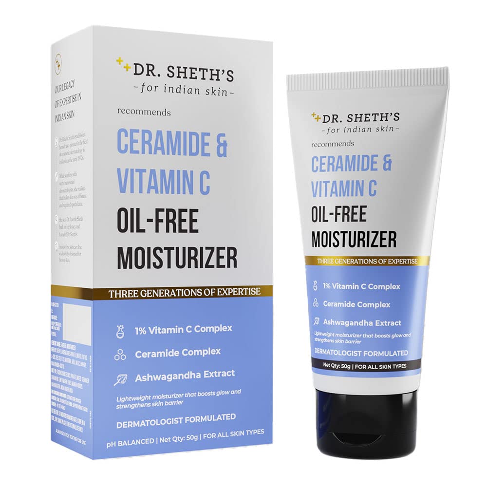 Dr. Sheth's Ceramide & Vitamin C Oil - Free Moisturizer - 50g