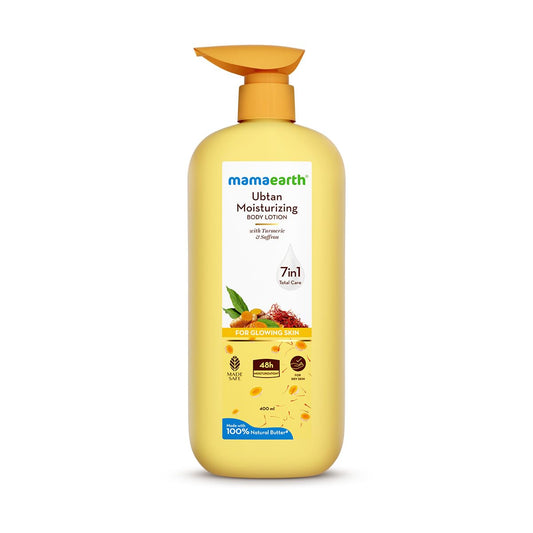 Mamaearth Ubtan Moisturizing Body Lotion for Glowing Skin 400 ml