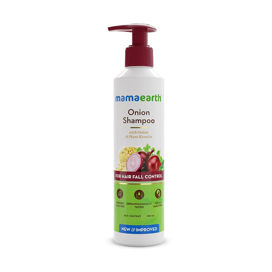 Mamaearth Onion Shampoo for Hair Fall Control - 250ml & 400ml