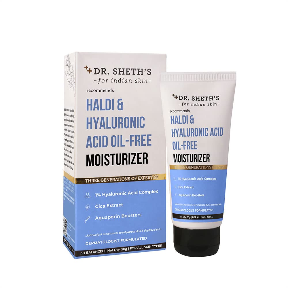 Dr. Sheth's Haldi & Hyaluronic Acid Oil-Free Moisturizer - 50g