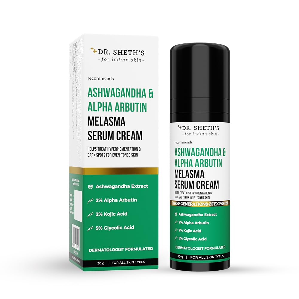 Dr. Sheth's Ashwagandha & Alpha Arbutin Melasma Serum Cream- 30G