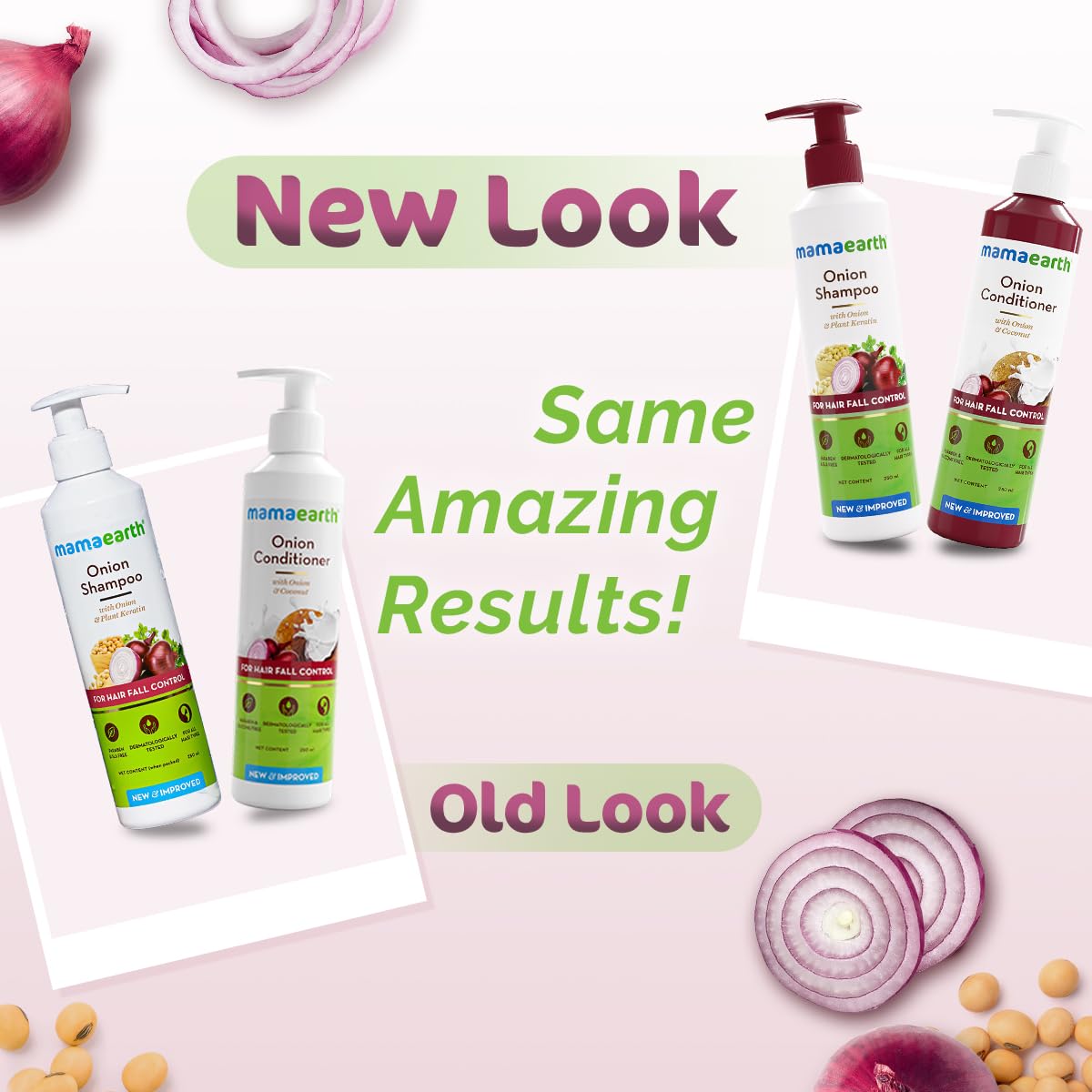 Mamaearth Onion Hair Regrowth Combo Onion Shampoo 250ml + Onion Conditioner 250ml