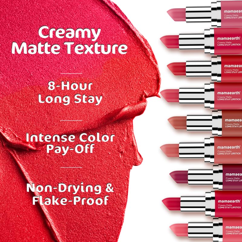 Mamaearth Creamy Matte Long Stay Lipstick 4.2g