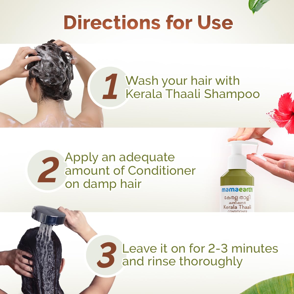 Mamaearth Kerala Thaali Shampoo and conditioner combo for Thick & Long Hair - 250 ml