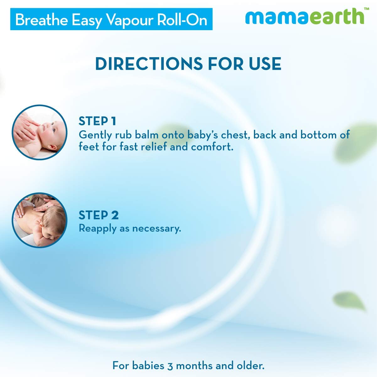 Mamaearth easy vapour roll-on for babies directions for use