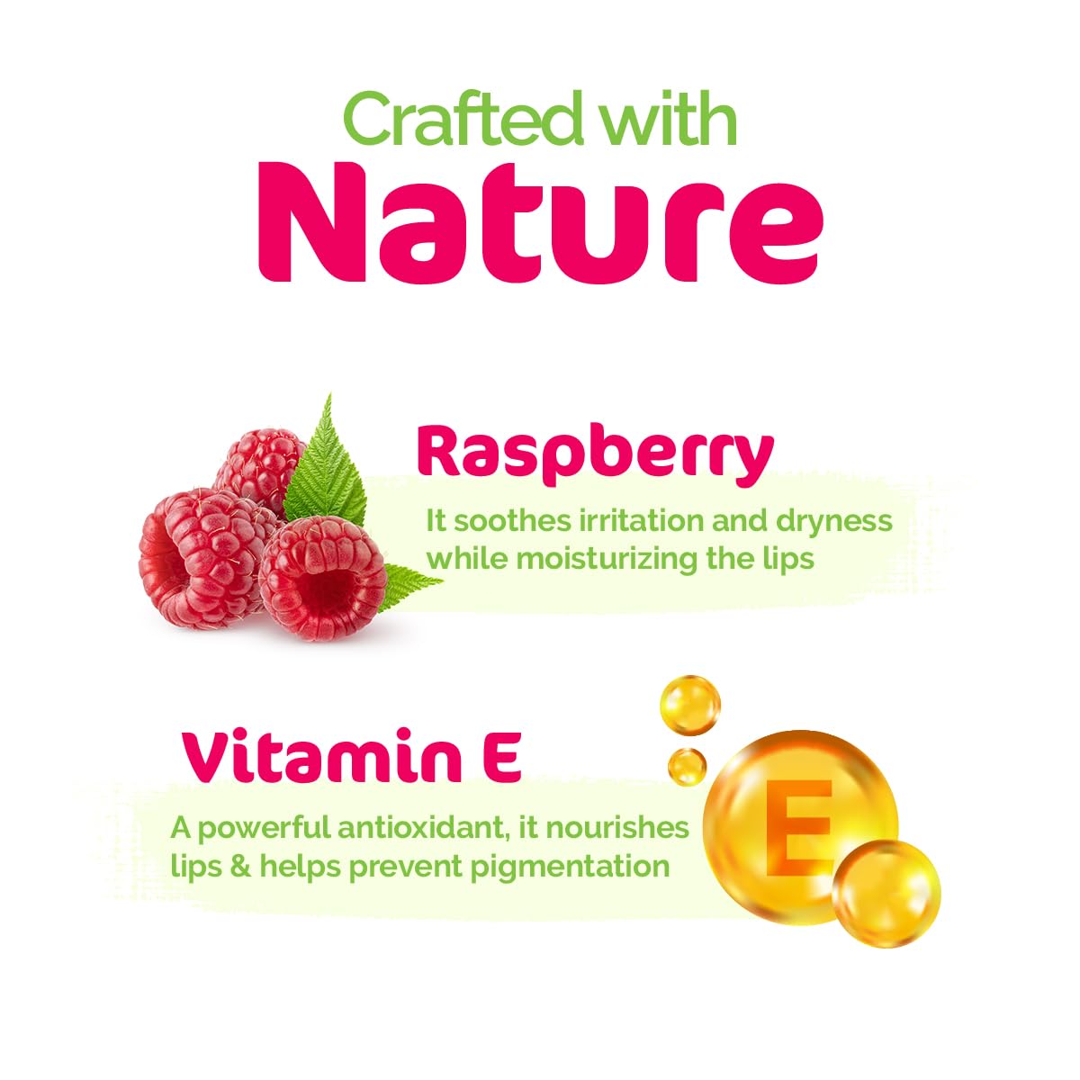 Mamaearth Nourishing Tinted 100% Natural Lip Balm with Vitamin E and Raspberry for Dry & Chapped Lips - 4 g