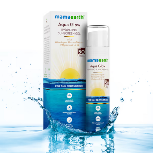 Mamaearth Aqua Glow Hydrating Sunscreen Gel with Himalayan Thermal Water and Hyaluronic Acid - 50 g