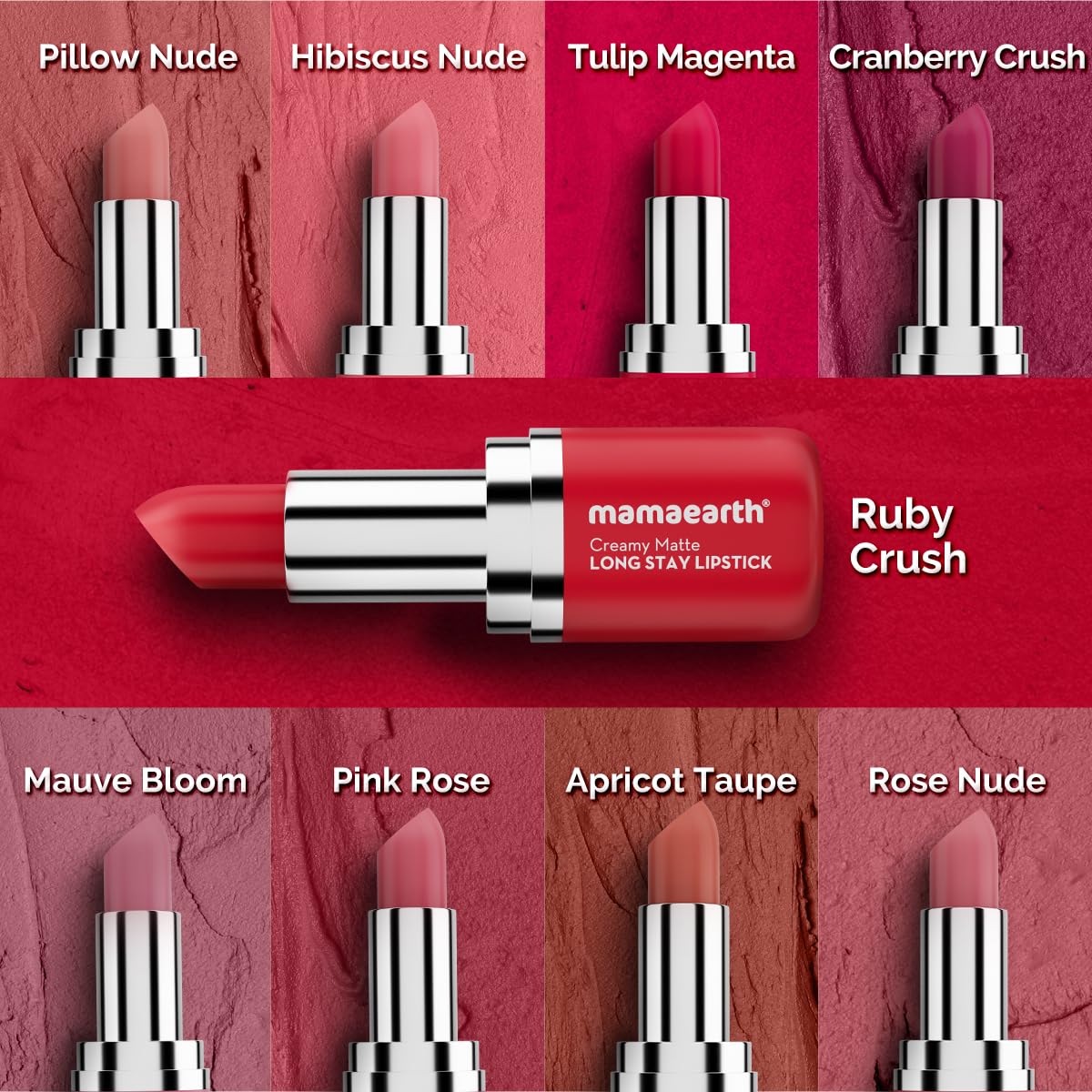 Mamaearth Creamy Matte Long Stay Lipstick 4.2g