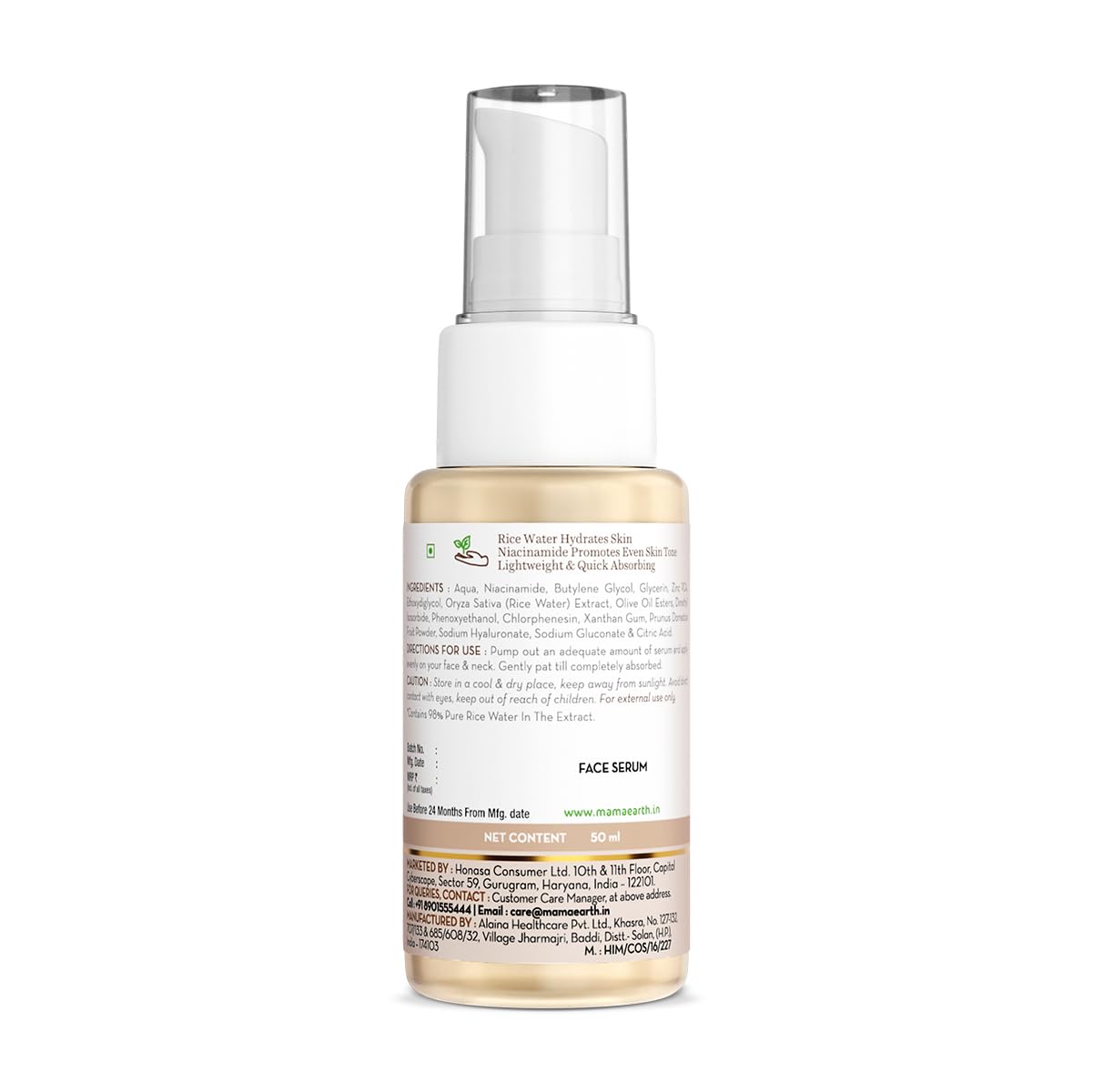 Mamaearth Rice Water Dewy Active Serum 50ml