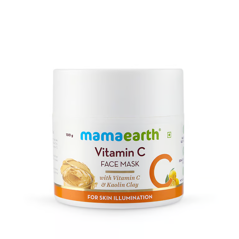 Mamaearth vitamin c face mask white background