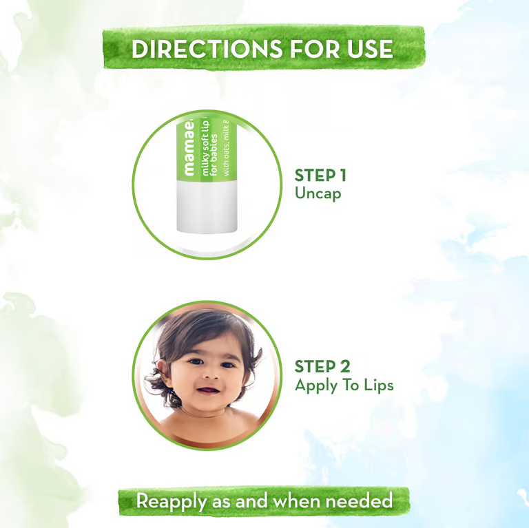 Mamaearth Milky Soft Natural Lip Balm for Babies with Oats, Milk & Calendula – 4g