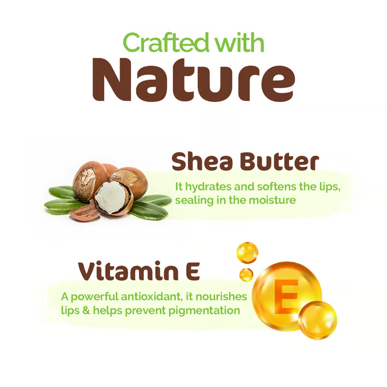 Mamaearth Nourishing 100% Natural Lip Balm with Vitamin E and Shea Butte