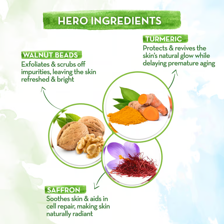 Mamaearth ubtan face scrub hero ingredients