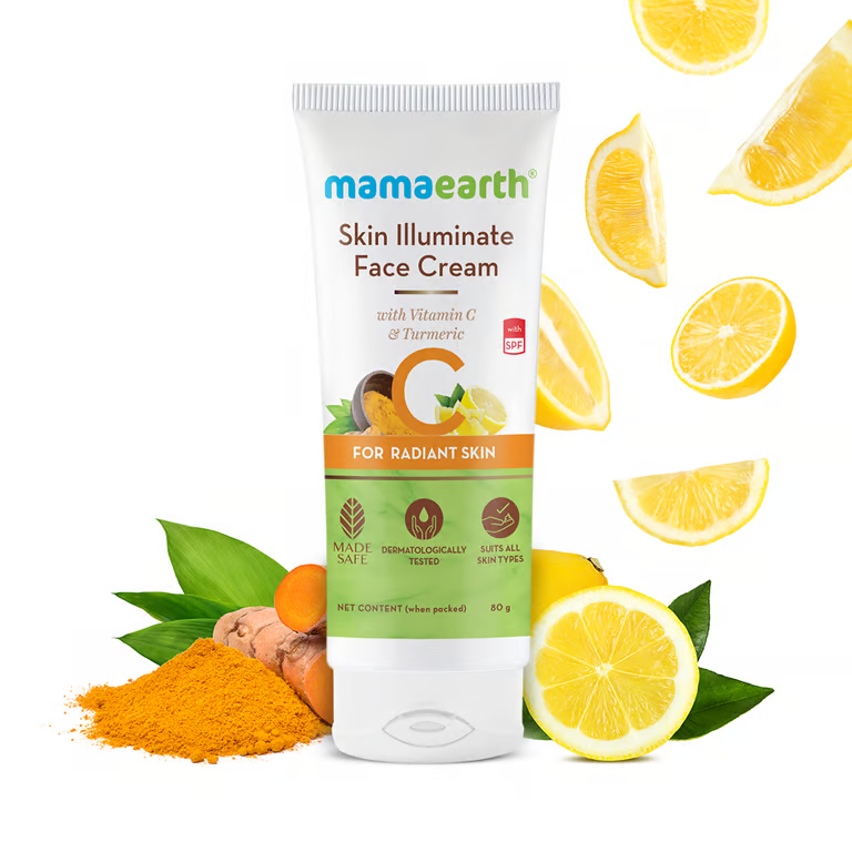 Mamaearth skin illuminate face cream with lemon and turmeric