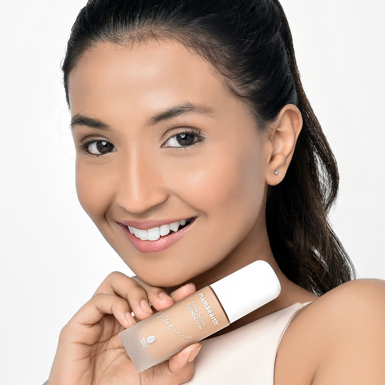 Glow Serum Foundation-Almond Glow model post