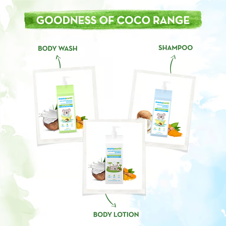 Mamaearth Coco Soft Body Wash For Babies With Coconut Milk & Turmeric - 400 ml