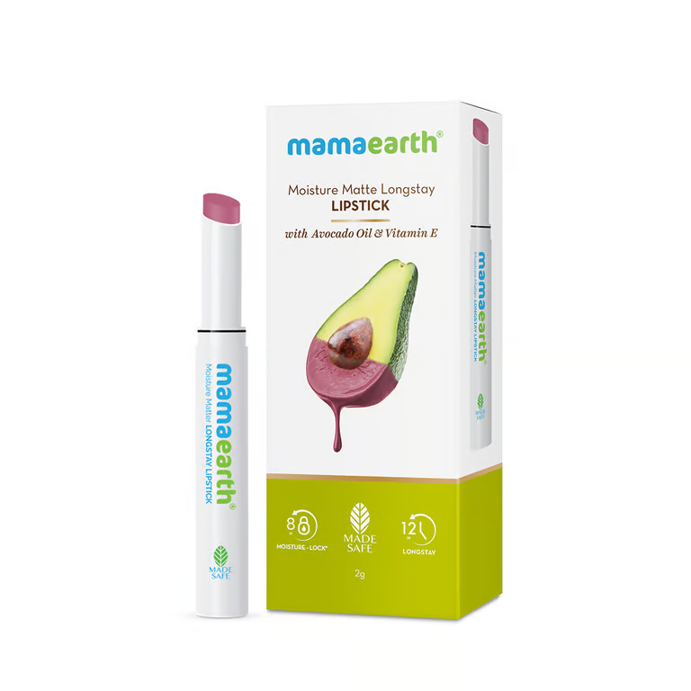 Mamaearth Moisture Matte Long Stay Lipstick - 2g | Pink Tulip