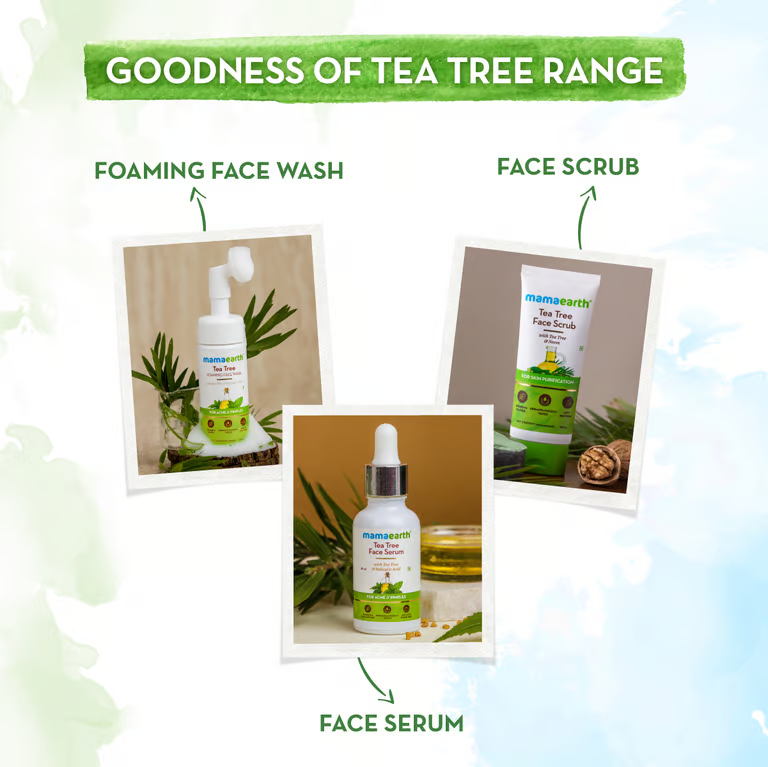 Mamaearth tea tree goodness of tree range