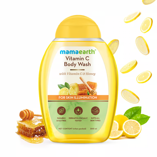 Mamaearth Vitamin C Body Wash with Vitamin C and Honey for Skin Illumination - 300ml