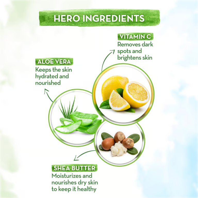 Mamaearth vitamin c ultra light gel oil free moisturizer hero ingredients