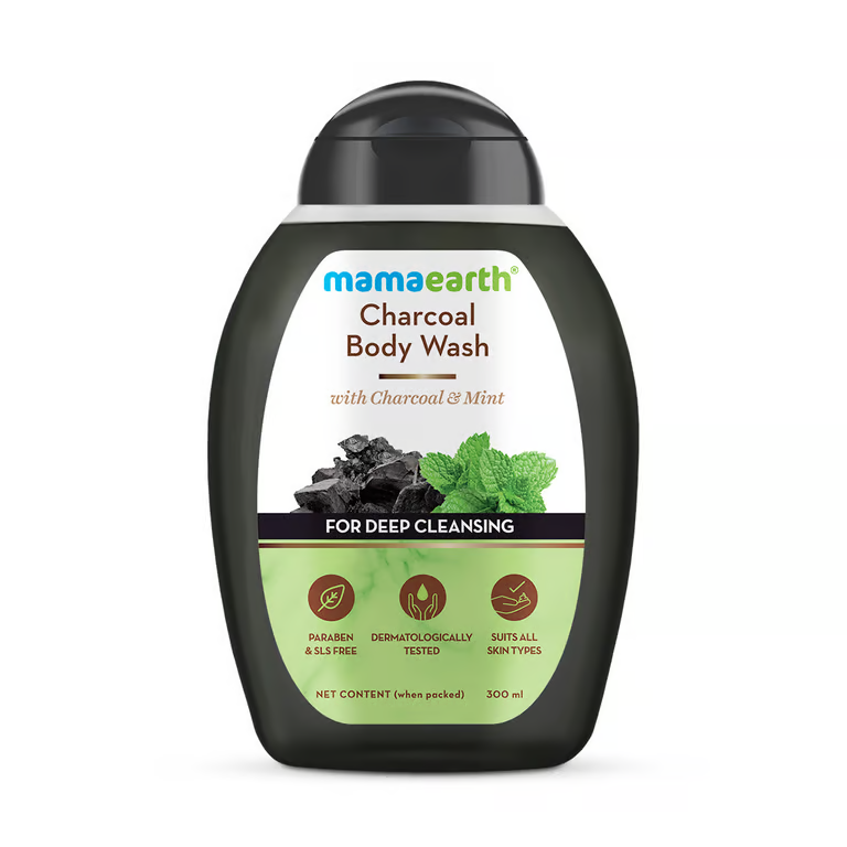 Mamaearth Charcoal Body Wash With Charcoal and Mint for Deep Cleansing - 300 ml