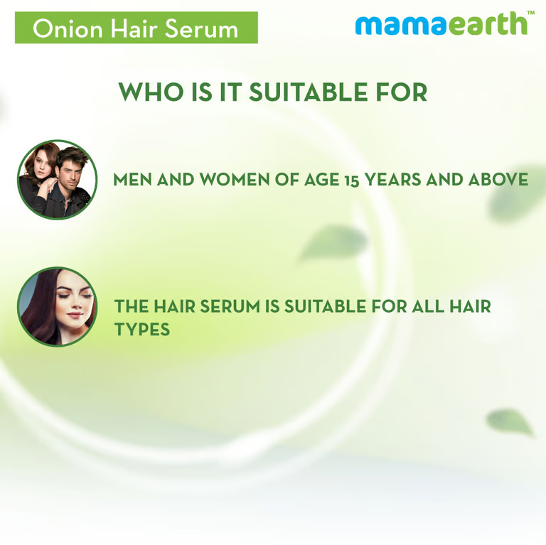 Mamaearth onion hair serum who is suitable for