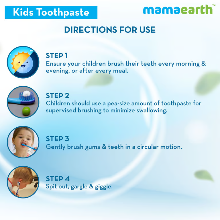 Mamaearth Sulfate Free Awesome Orange Toothpaste For Kids With Fluoride - 50g 