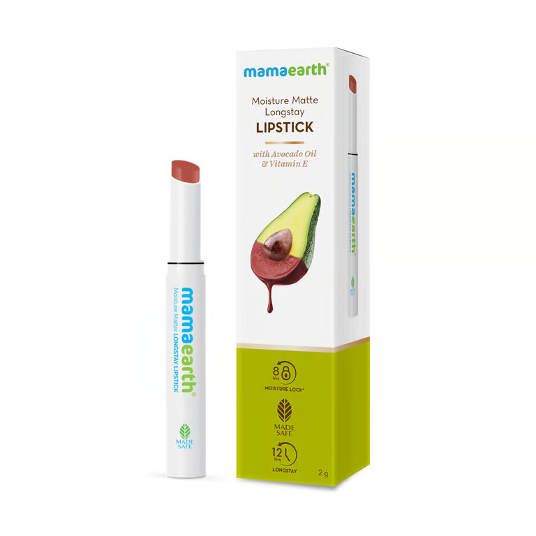 Mamaearth Moisture Matte Longstay Lipstick - 2g | Citrus Nude