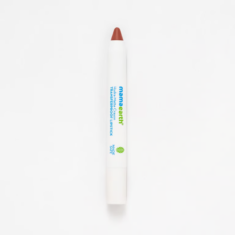 Mamaearth Hydra-Matte Crayon Transferproof Lipstick - 2.4 g | Cappuccino Brown