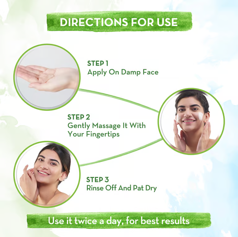 Mamaearth rice face wash directions for use