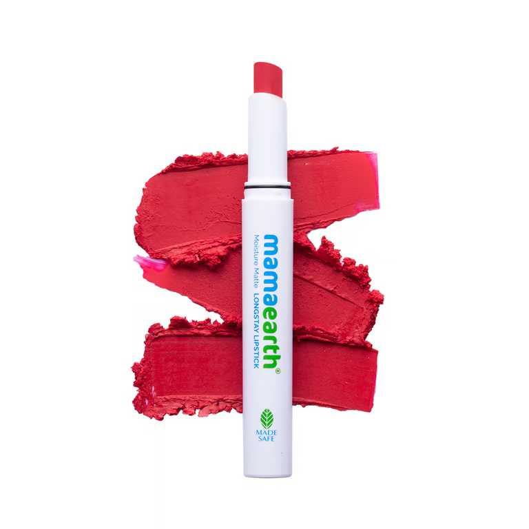 Mamaearth Moisture Matte Long Stay Lipstick - 2g | Raspberry Scarlet