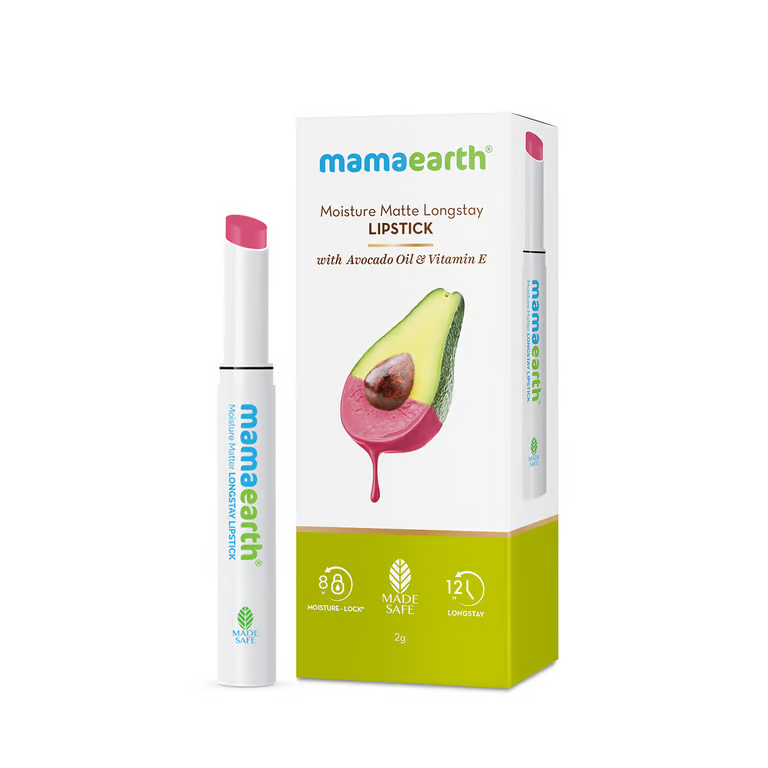 Mamaearth Moisture Matte Long Stay Lipstick - 2g | Candyfloss Pink