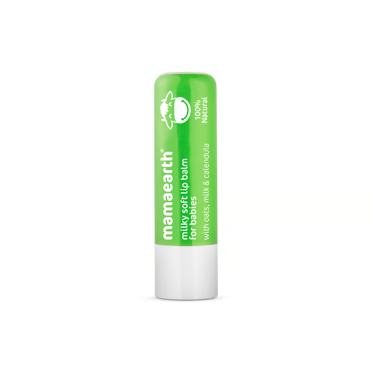 Mamaearth Milky Soft Natural Lip Balm for Babies with Oats, Milk & Calendula – 4g