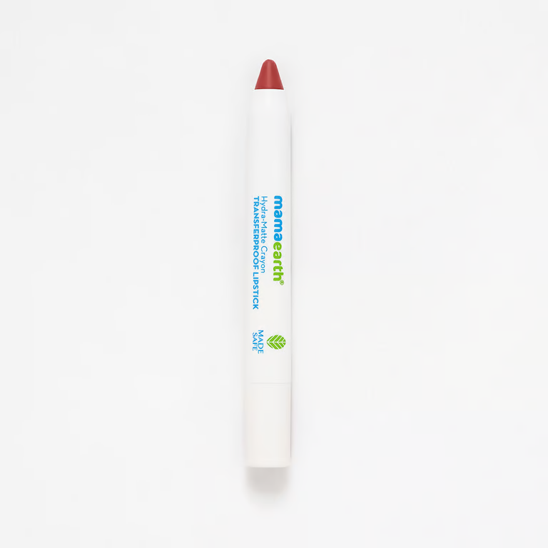 Mamaearth Hydra-Matte Crayon Transferproof Lipstick - 2.4 g | Macaroon Pink