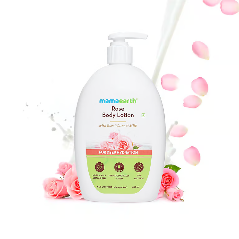 Mamaearth Rose Body Lotion with Rose Water and Milk For Deep Hydration - 400ml