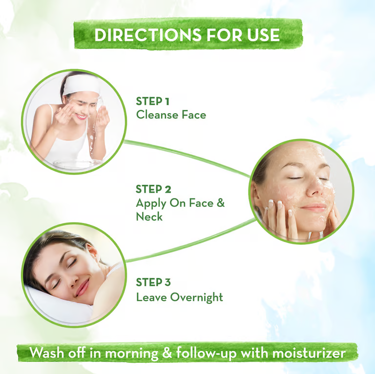 Mamaearth ubtan night face mask directions for use