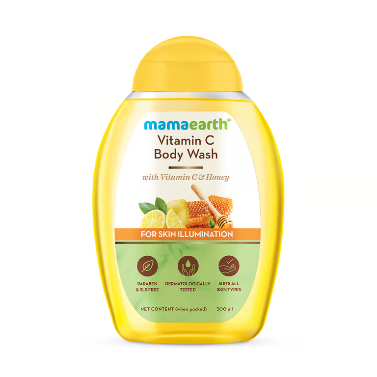 Mamaearth Vitamin C Body Wash with Vitamin C and Honey for Skin Illumination - 300ml