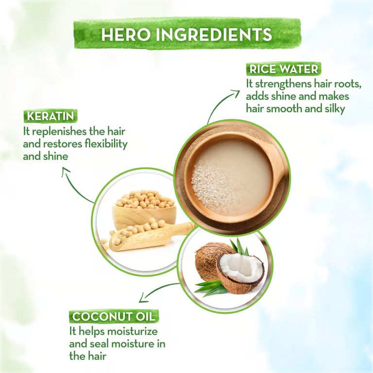 Mamaearth rice water conditioner hero ingredients