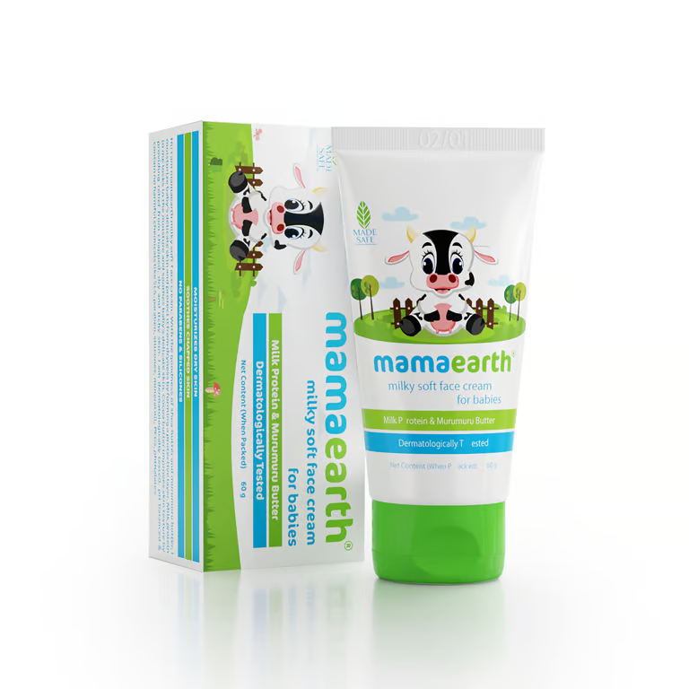 Mamaearth Milky Soft Face Cream With Murumuru Butter for Babies - 60 ml