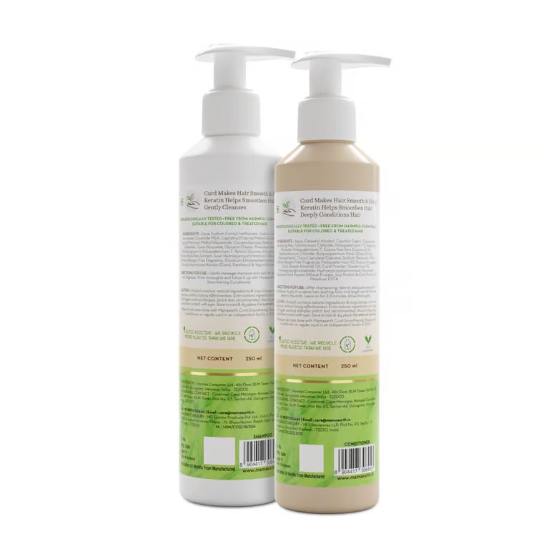 Mamaearth Curd Smoothening Shampoo and Conditioner Combo - 250ml + 250ml