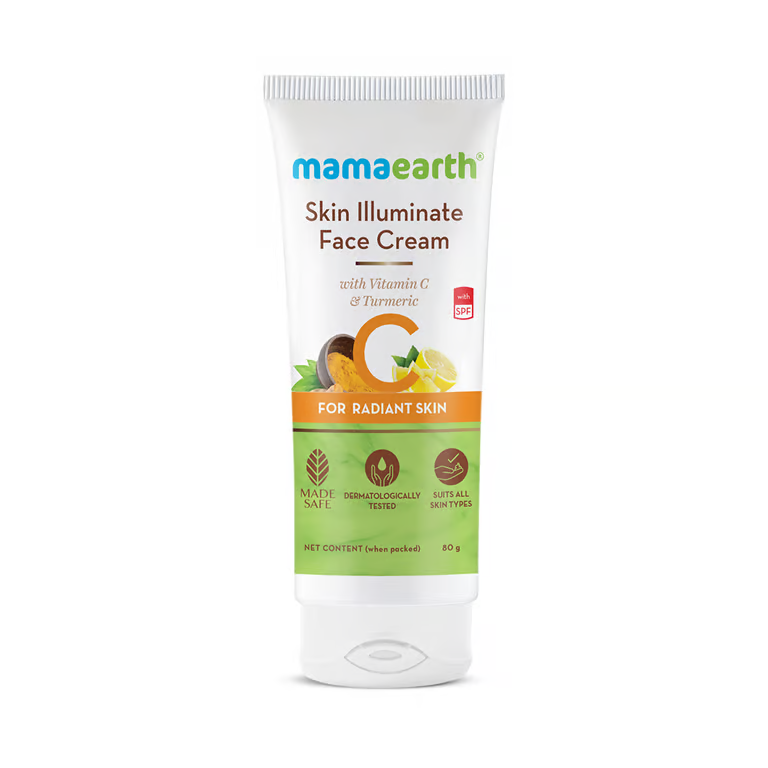 Mamaearth skin illuminate face cream with white background