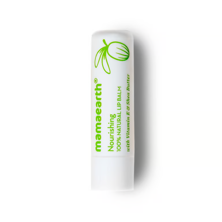 Mamaearth Nourishing 100% Natural Lip Balm with Vitamin E and Shea Butte