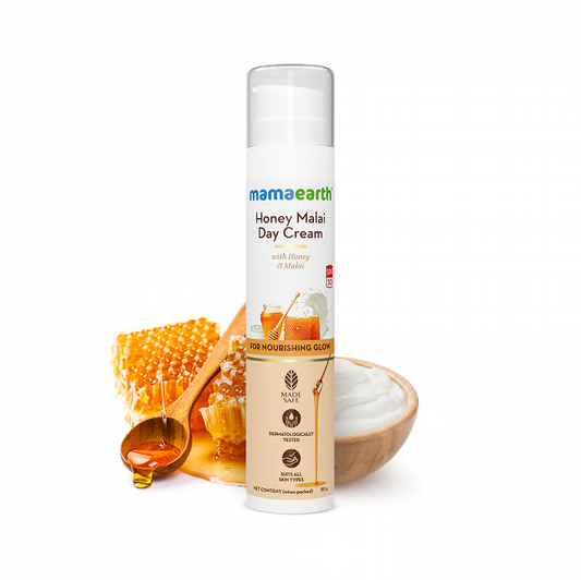 Mamaearth Honey Malai Day Cream with Honey & Malai for Nourishing Glow - 50 g