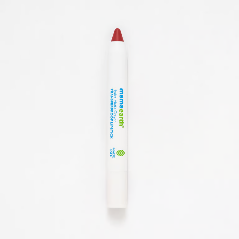 Mamaearth Hydra-Matte Crayon Transferproof Lipstick - 2.4 g | Berry Red