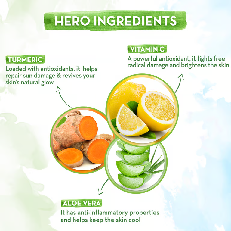 Mamaearth skin illuminate sunscreen gel hero ingredients