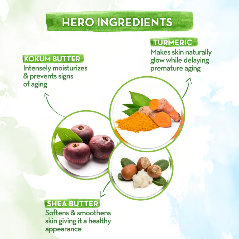 Mamaearth ubtan body lotion hero ingredients