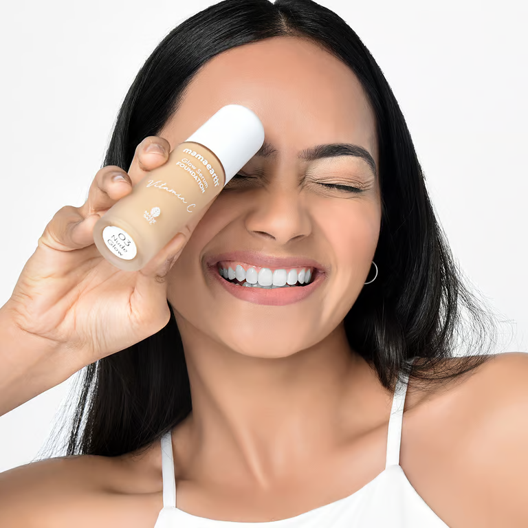 Glow Serum Foundation-Nude Glow model posing 