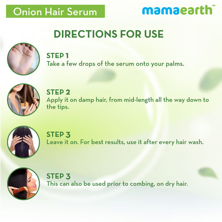 Mamaearth onion hair serum directions for use